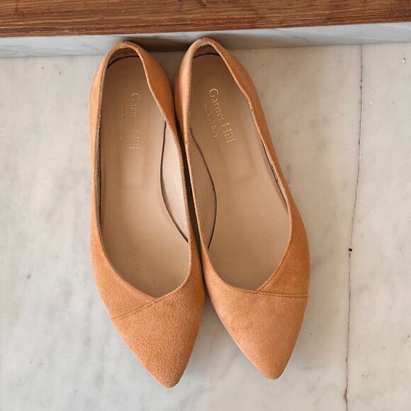 Garnet Hill Adrian Pointed Ballet Flats in yellow - Picture 2 of 6